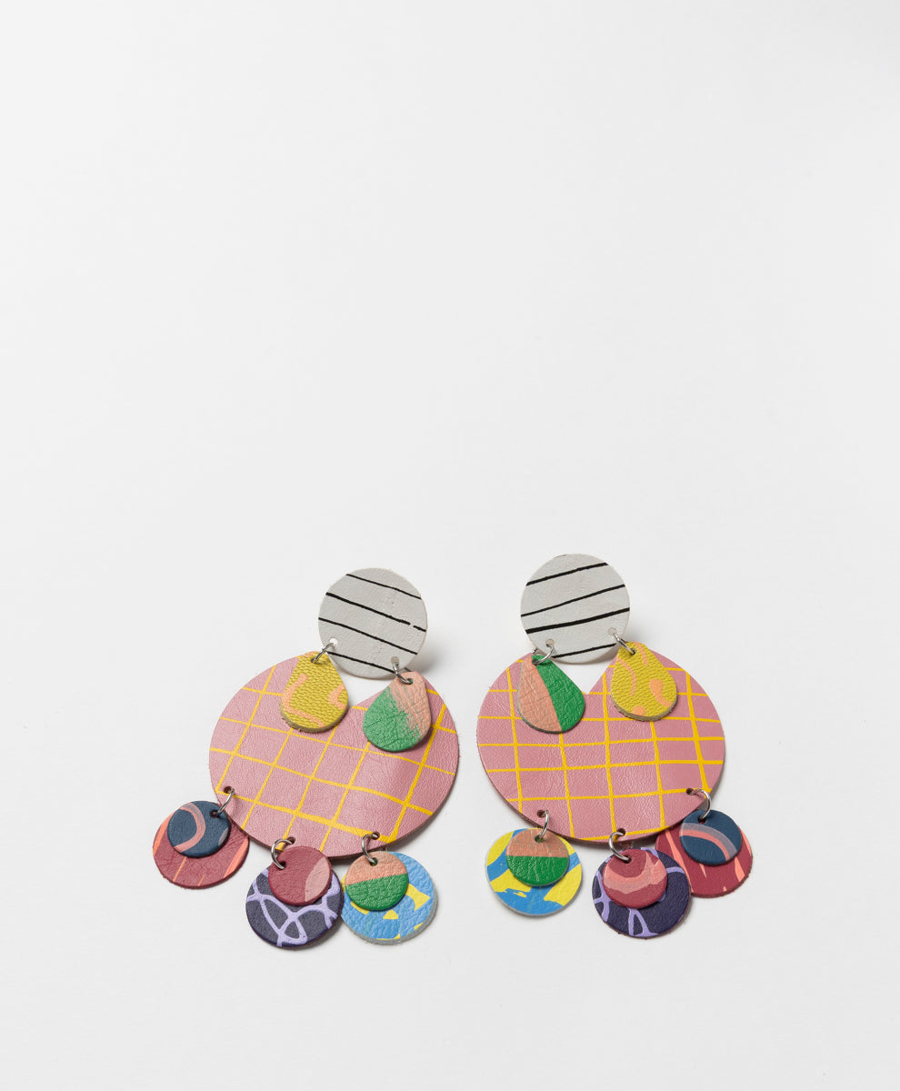 BRONWYN DAVID - LARGE MOON STATEMENT EARRINGS