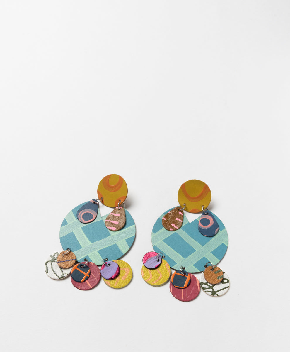 BRONWYN DAVID - LARGE MOON STATEMENT EARRINGS