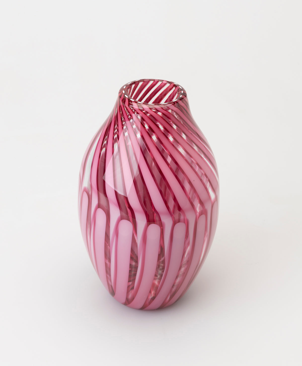 PATRICK WONG ART GLASS - CANE VASE