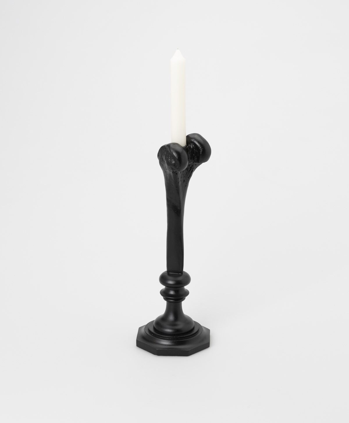 THE BLACKENED TEETH - FEMUR BONE CONDYLE CANDLESTICK HOLDER