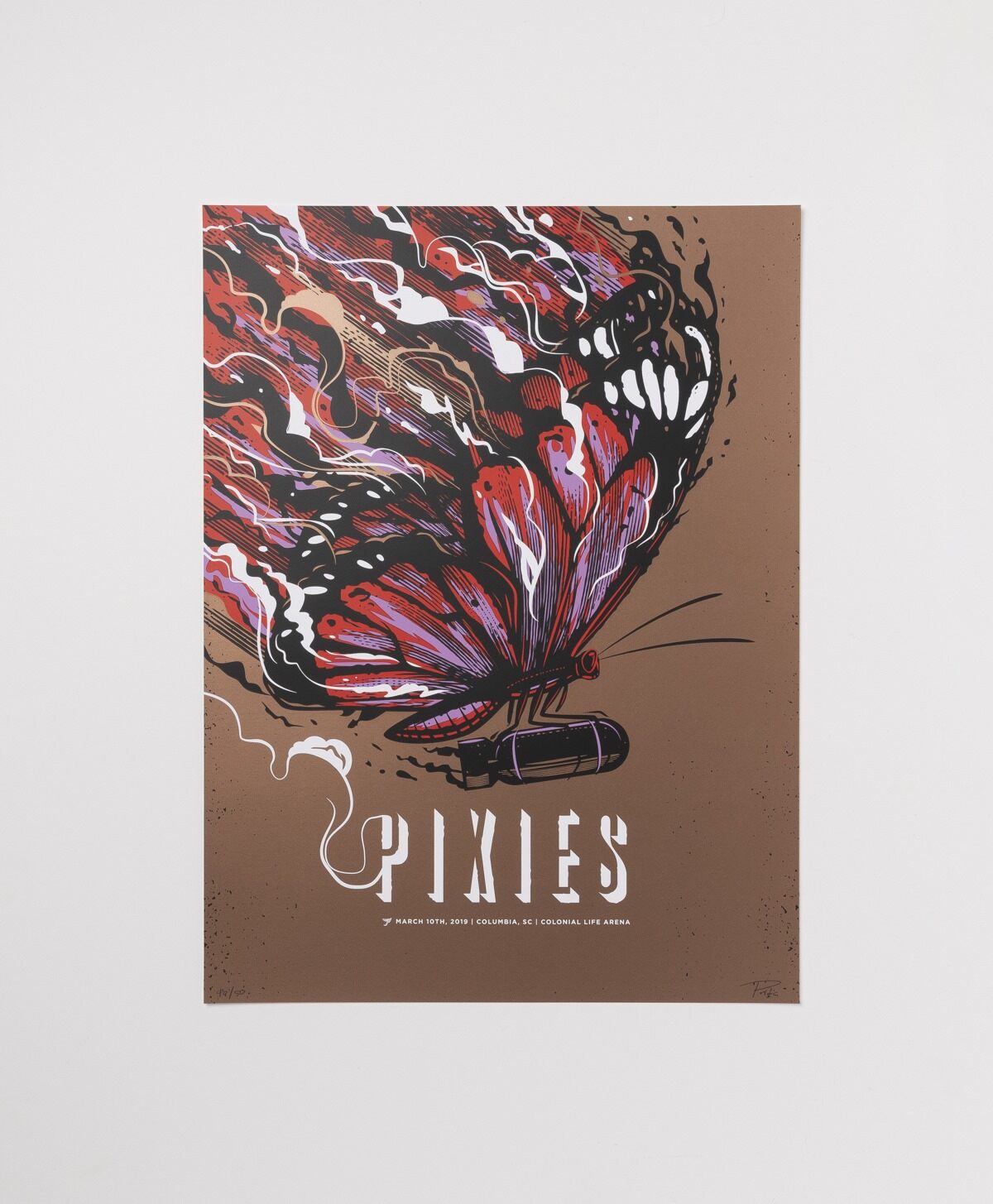 TRAVIS PRICE - THE PIXIES COLUMBIA SCREEN PRINT