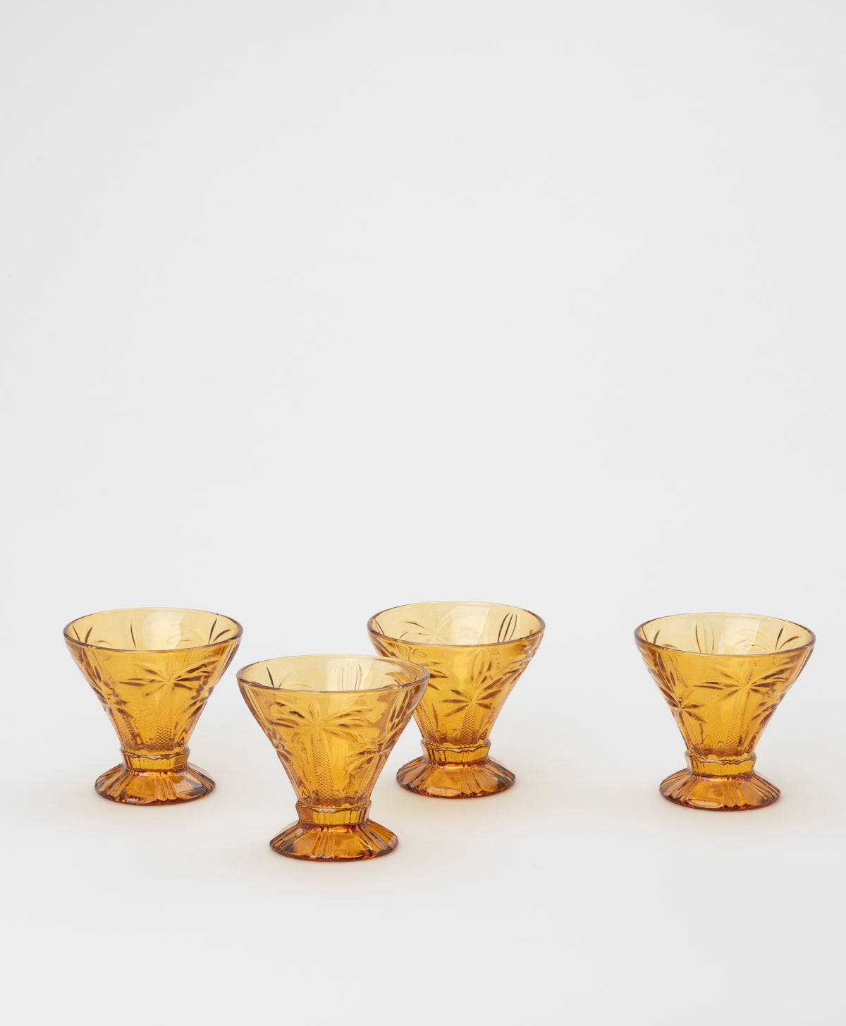 ANNABEL TRENDS - PALM TREE COCKTAIL GLASS - SET OF 4