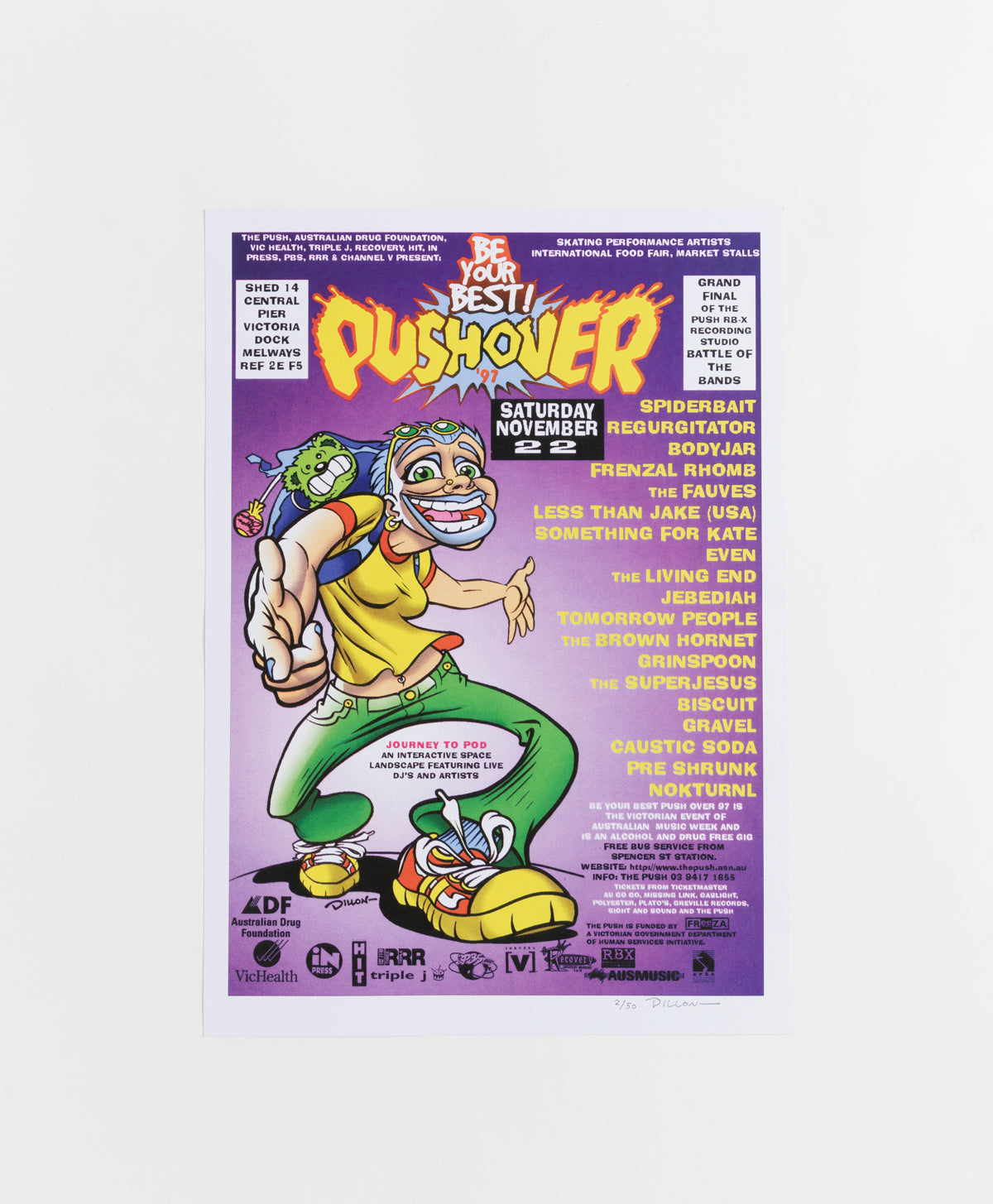 DILLON NAYLOR - PUSH OVER POSTER