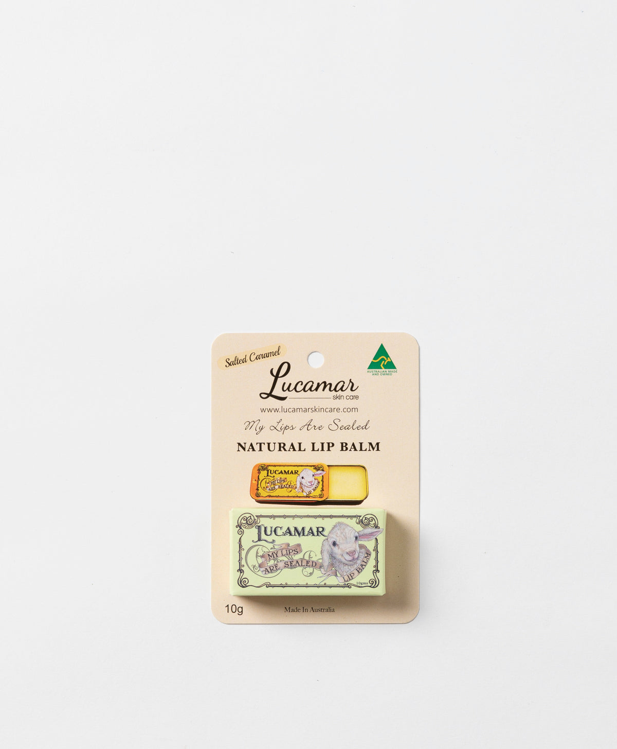 LUCAMAR SKIN CARE - SALTED CARAMEL MY LIPS ARE SEALED LIP BALM