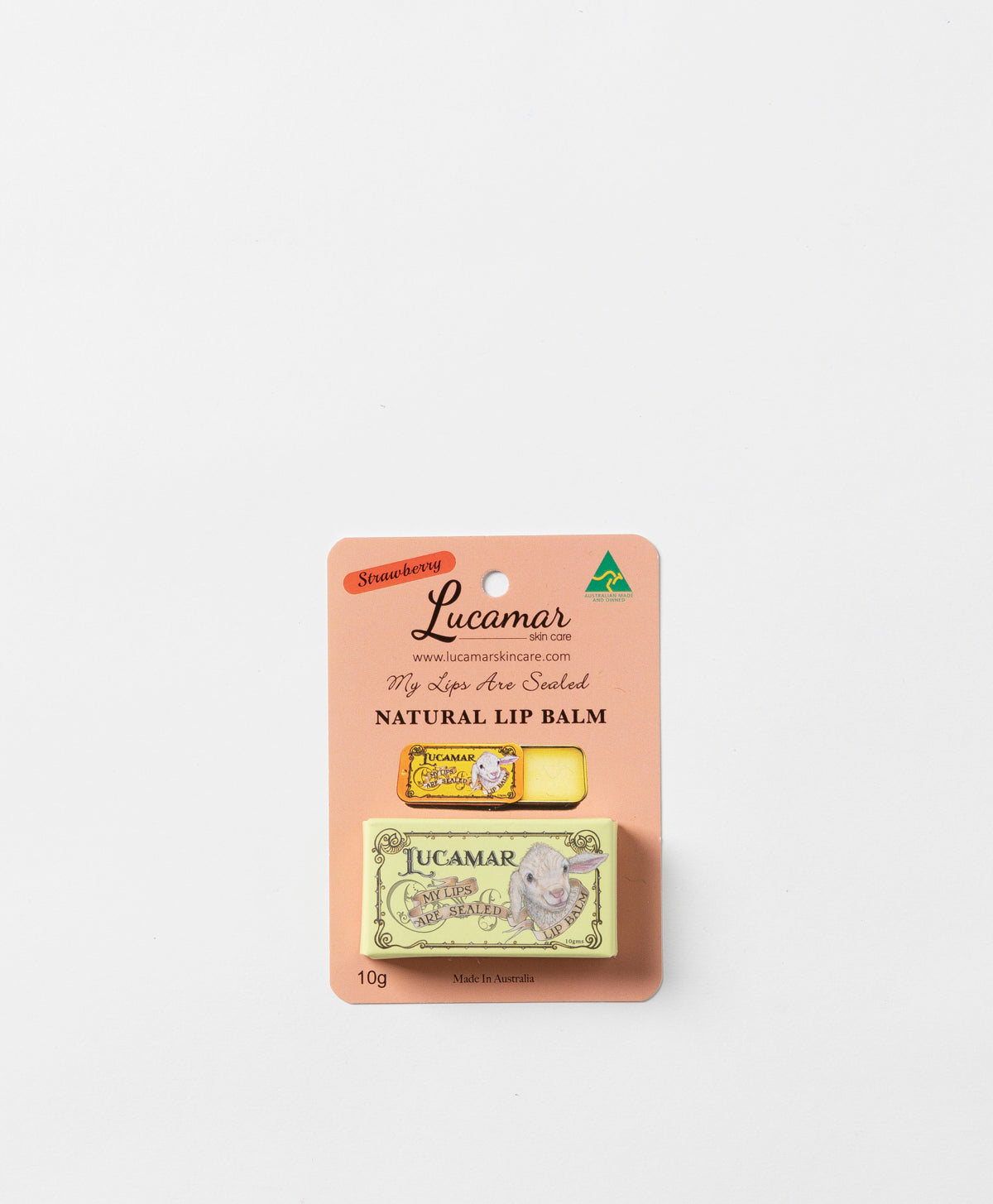 LUCAMAR SKIN CARE - STRAWBERRY MY LIPS ARE SEALED LIP BALM