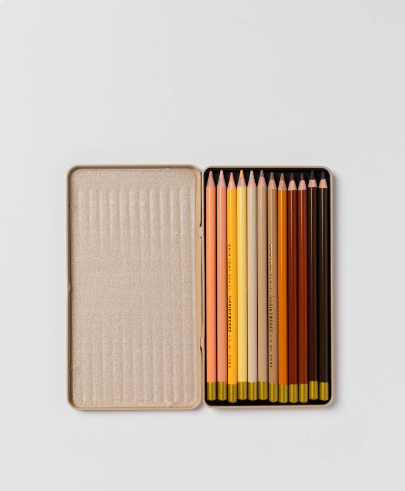 PRINTWORKS - COLOUR PENCILS SET OF 12 - SKIN TONE