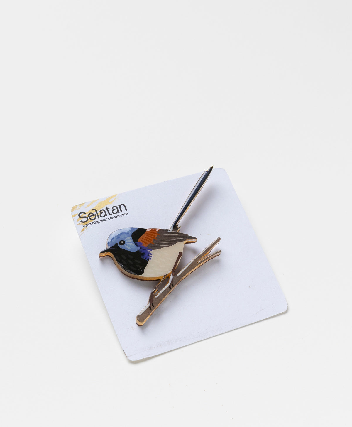 SELATAN - VARIEGATED FAIRY WREN BROOCH