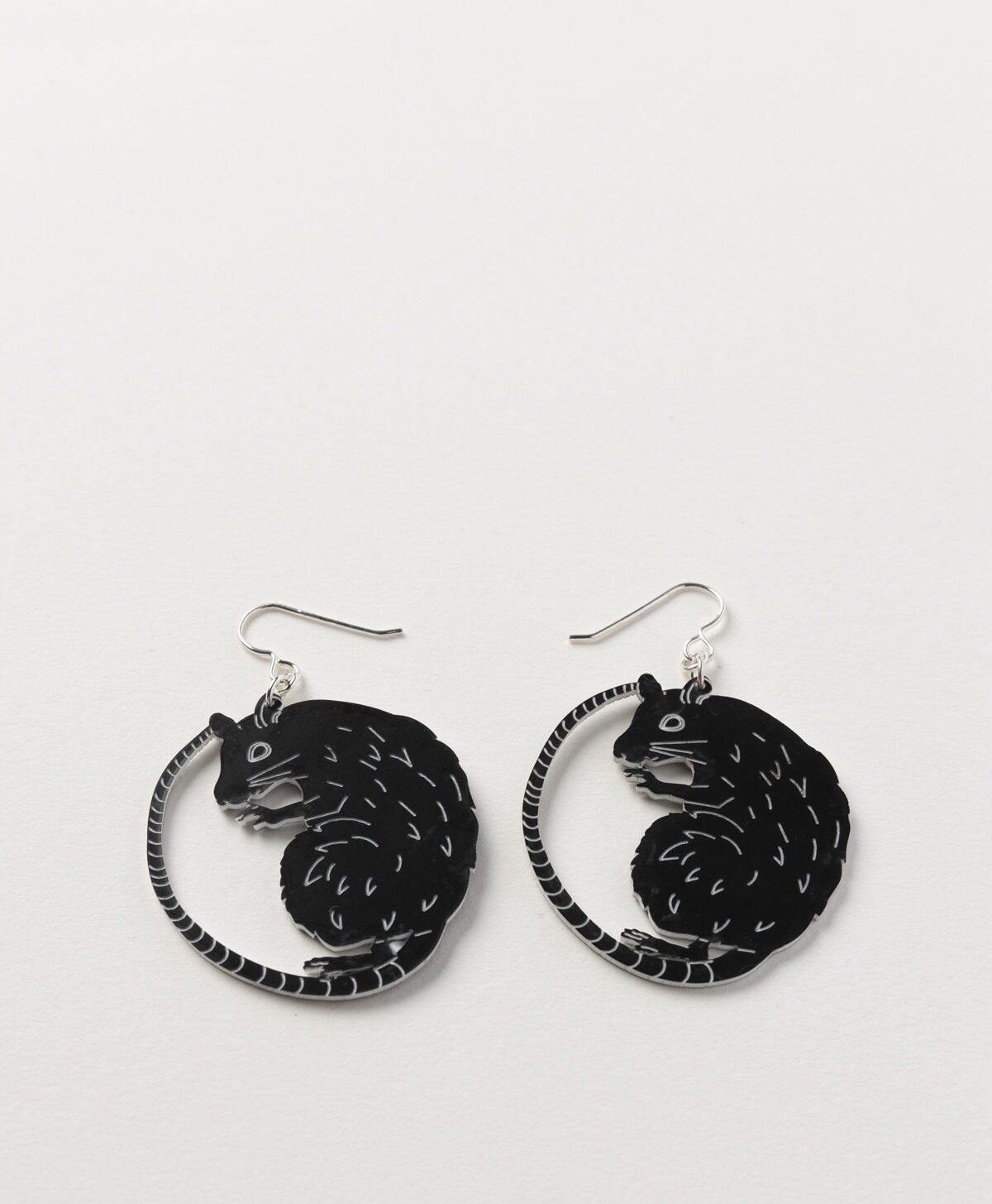 DARLING MARCELLE - SMALL BLACK RAT EARRINGS