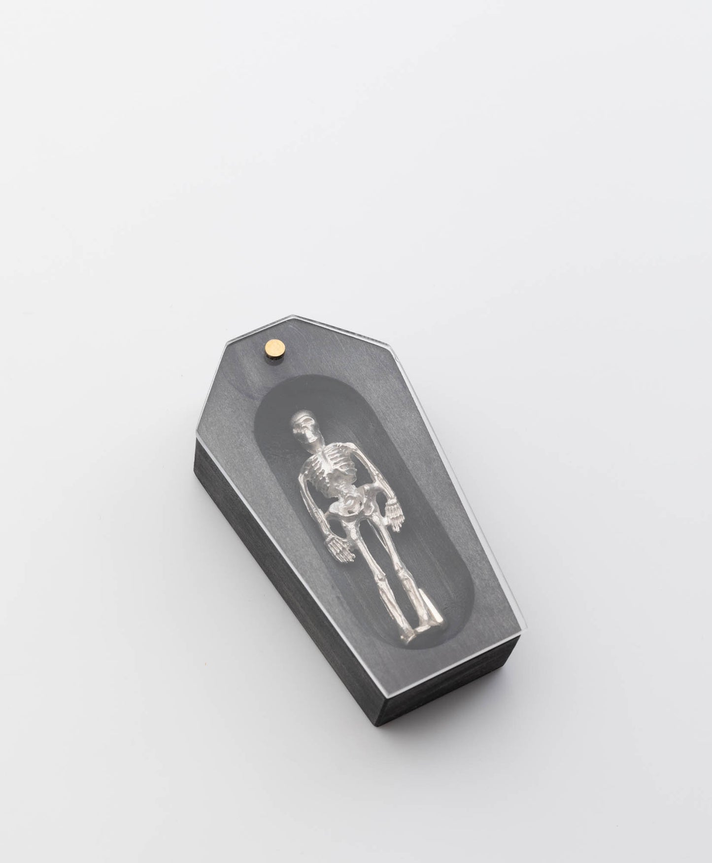 LOUISEANN KING - HANDMADE STERLING SILVER SKELETON BROOCH
