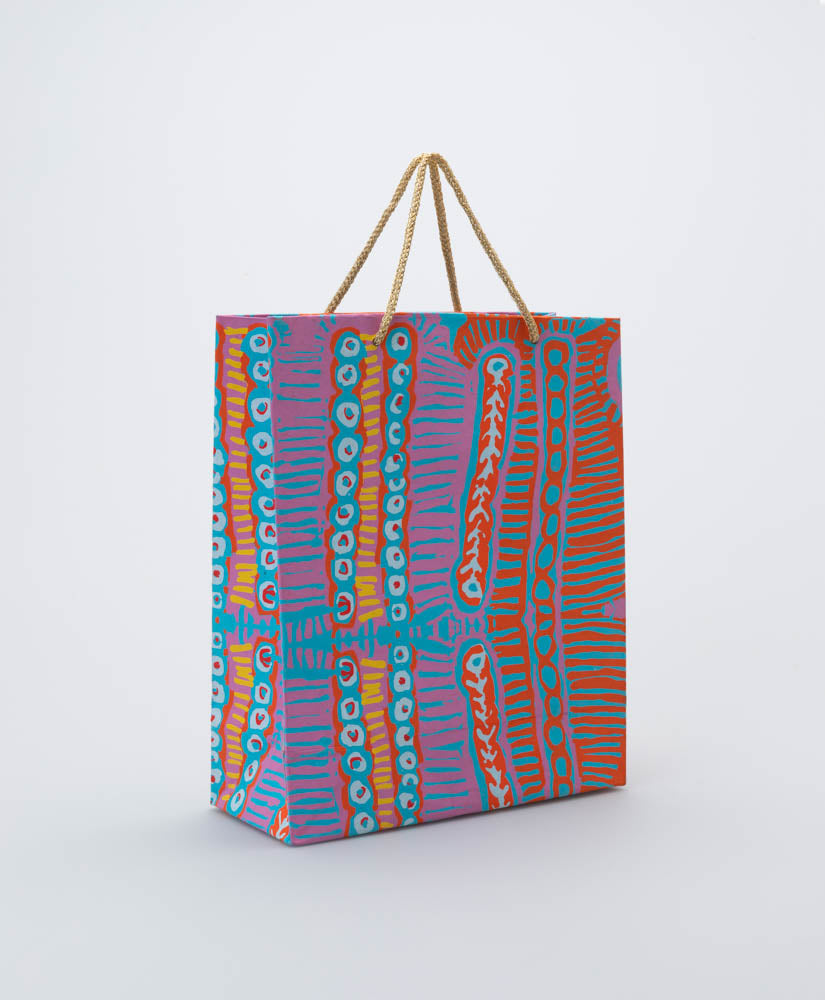 BETTER WORLD ARTS - MURDIE NAMPIJINPA MORRIS HANDMADE PAPER GIFT BAG - MEDIUM