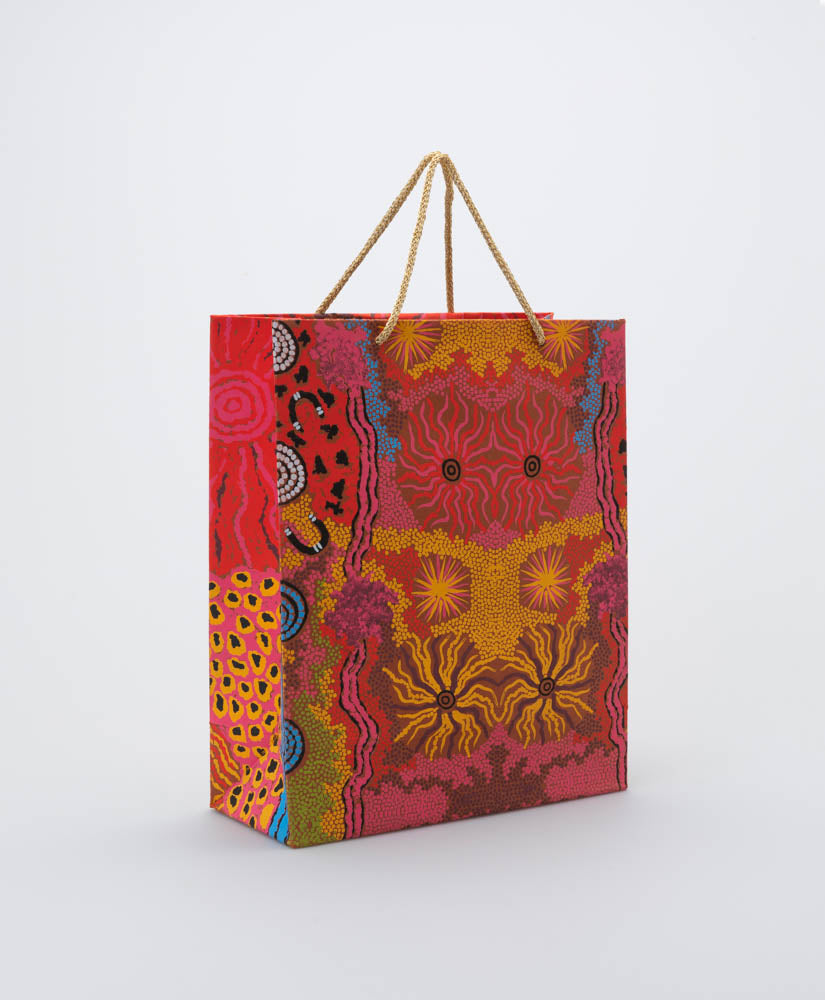 BETTER WORLD ARTS - DAMIEN AND YILPI MARKS HANDMADE PAPER GIFT BAG - MEDIUM