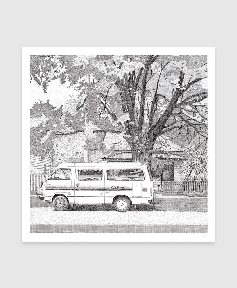 BREN LUKE - GETAWAY VAN SEBASTOPOL STREET OPEN EDITION PRINT