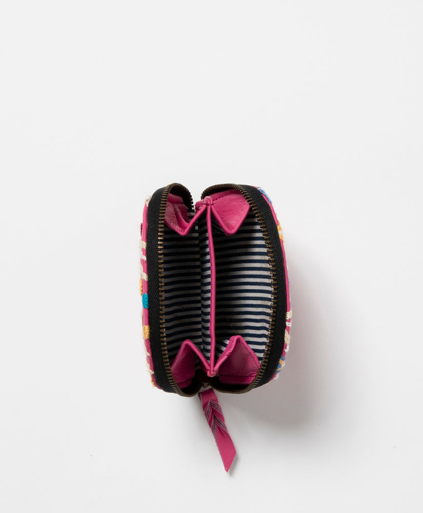 BETTER WORLD ARTS - ROSIE ROSS PINK EMBROIDERED COIN PURSE