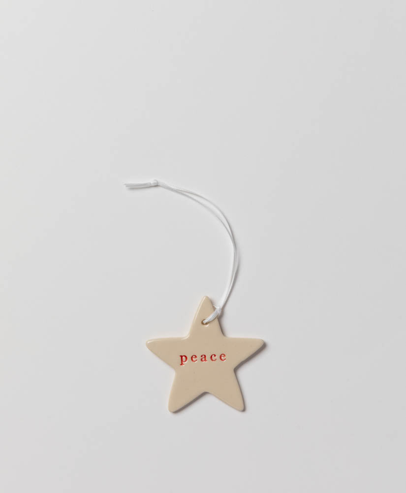 PAPER BOAT PRESS - PEACE CHRISTMAS STAR ORNAMENT