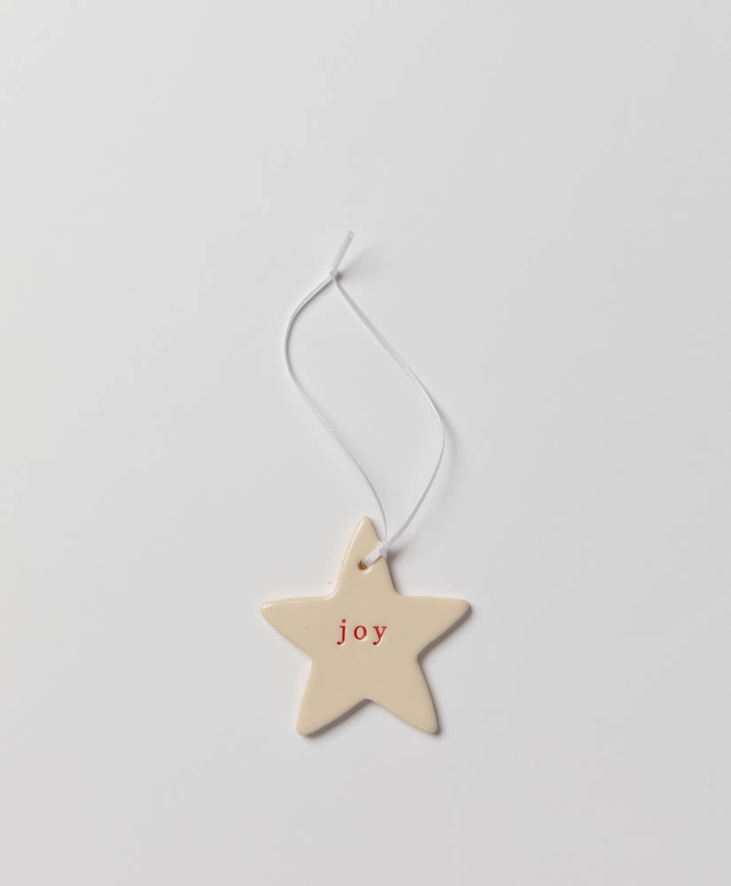 PAPER BOAT PRESS - JOY CHRISTMAS STAR ORNAMENT