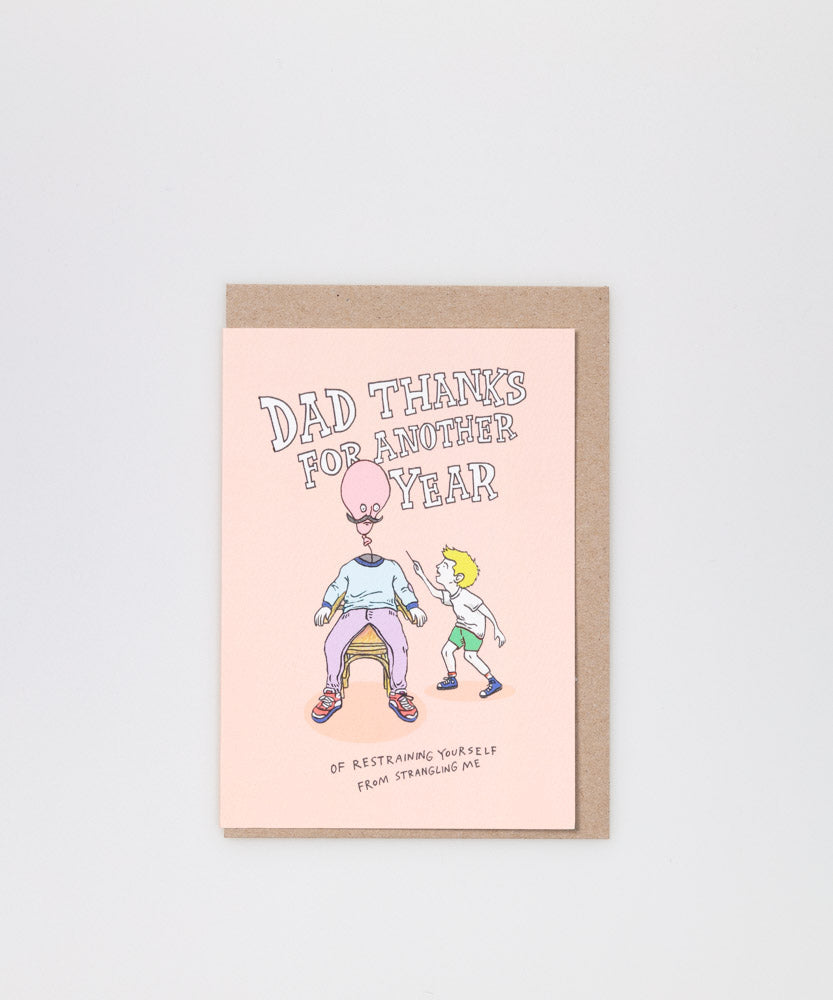 RESTRAINED DAD - WALLY PAPER CO CARD