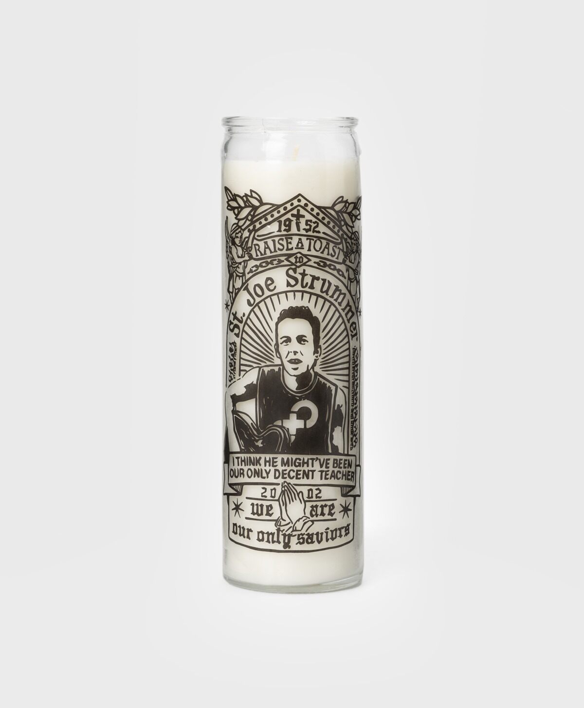 CALLUM PRESTON - SAINT JOE PRAYER CANDLE WHITE WAX/BLACK PRINT