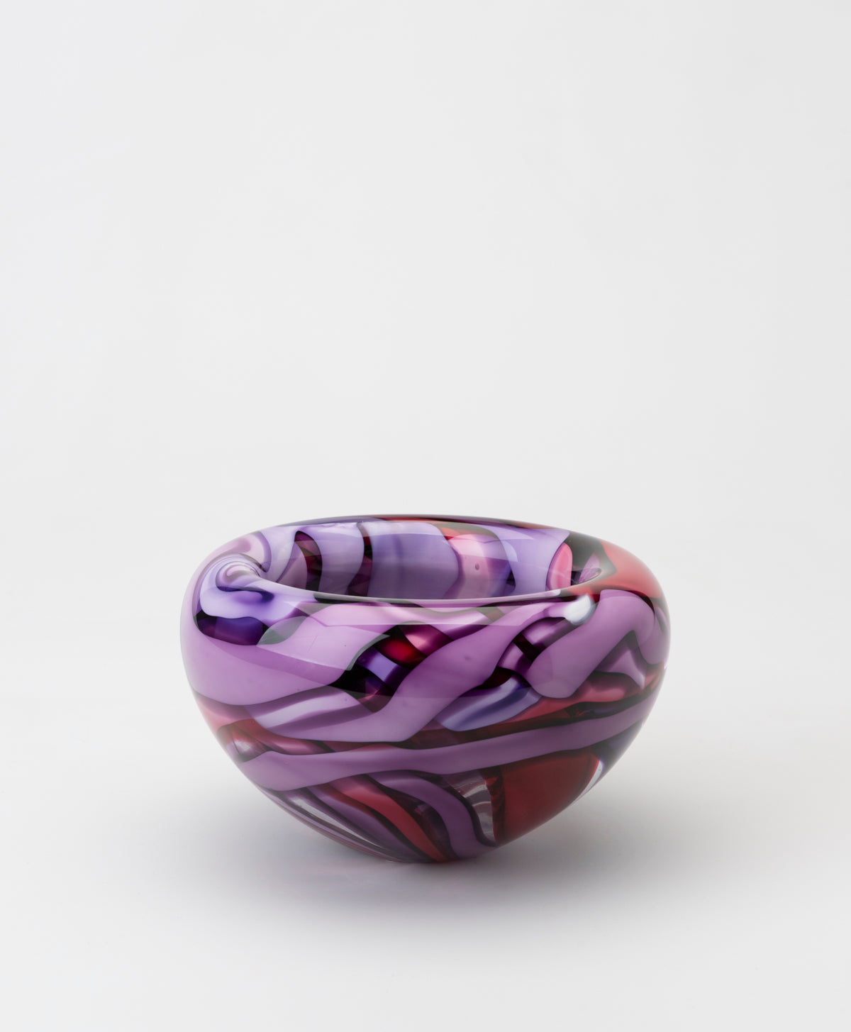 PATRICK WONG ART GLASS - CANE BOWL