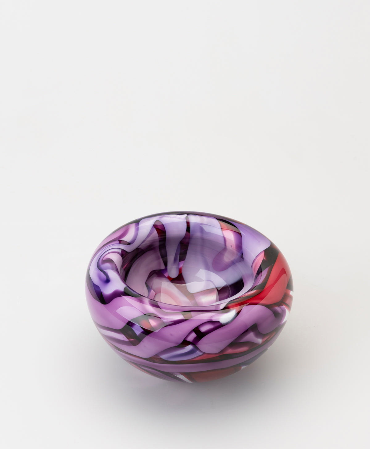 PATRICK WONG ART GLASS - CANE BOWL