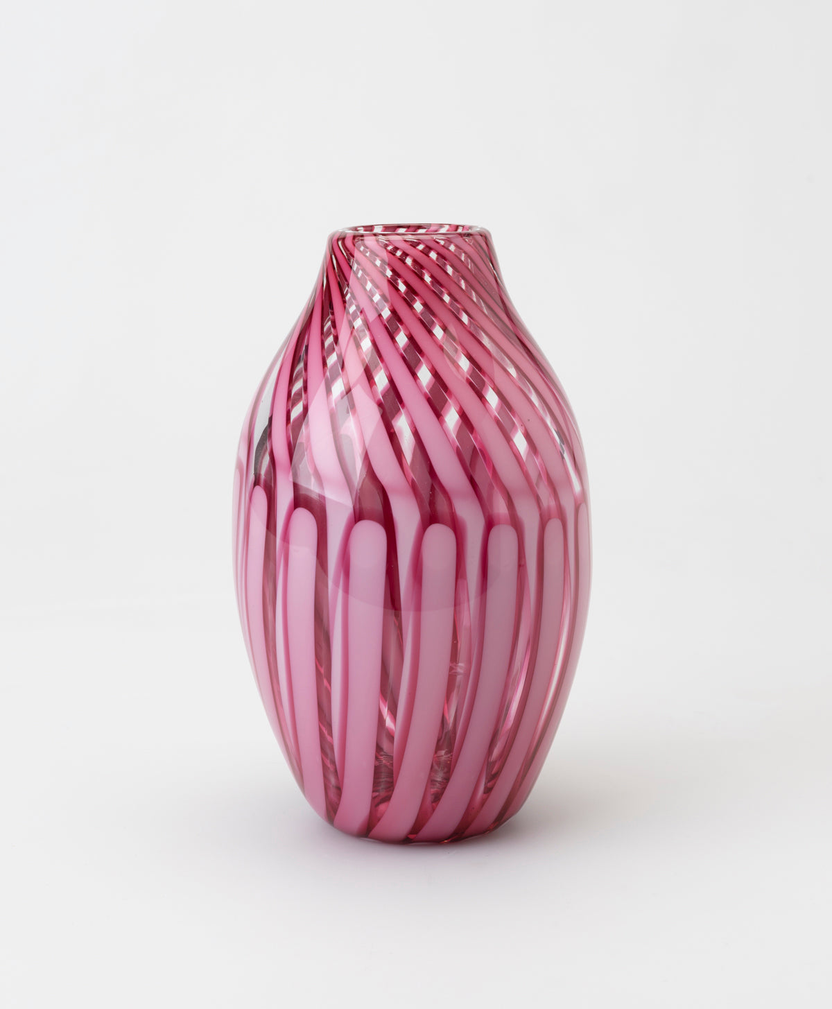 PATRICK WONG ART GLASS - CANE VASE