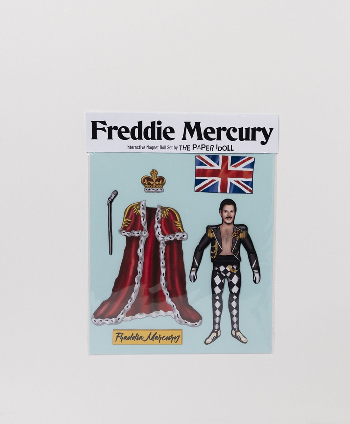 THE PAPER IDOLL - FREDDIE MECURY DELUXE POSABLE FRIDGE MAGNET