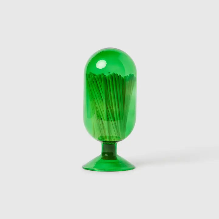 TABLE COLLECTIV - SHORT EMERALD GREEN MATCHSTIX HOLDER