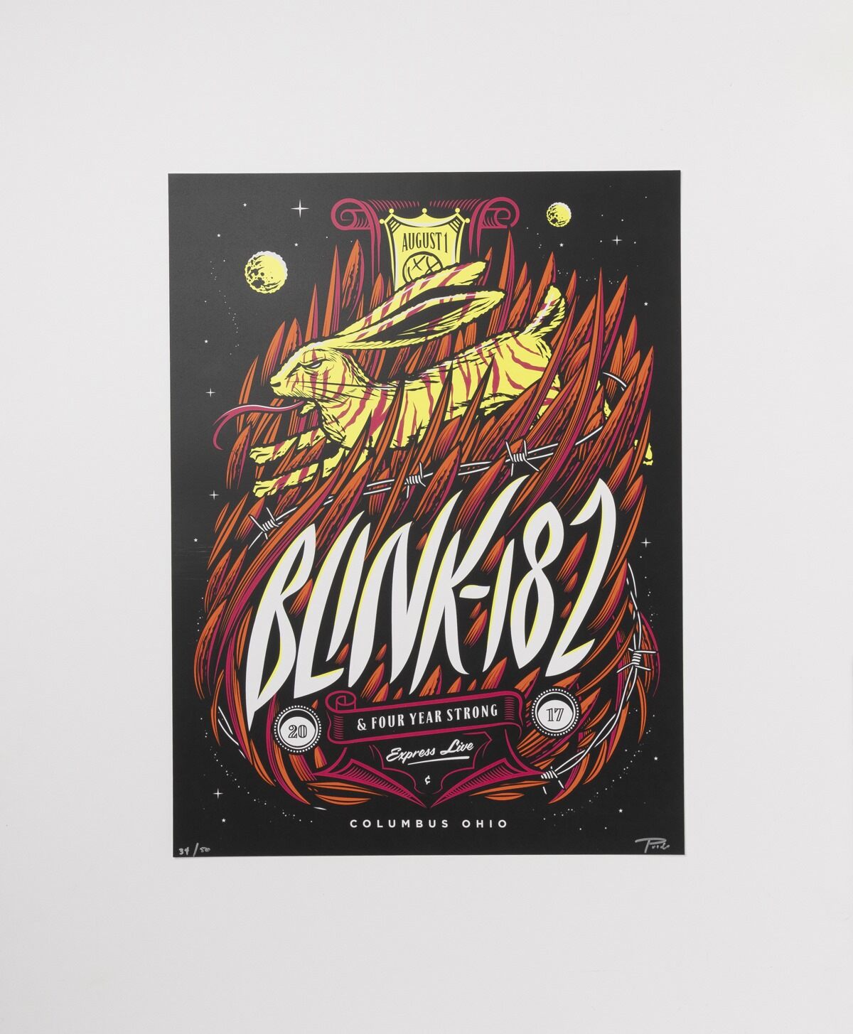 TRAVIS PRICE - BLINK-182 COLUMBUS SCREEN PRINT