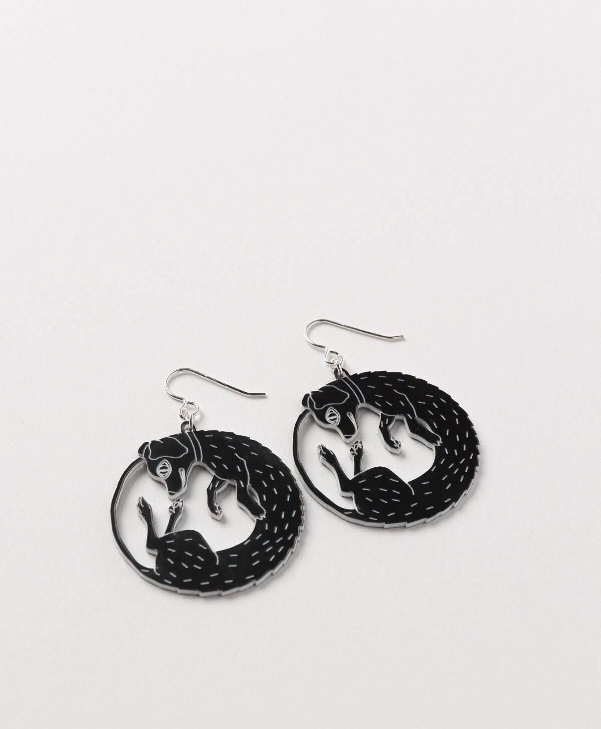 DARLING MARCELLE - SMALL BLACK DOG EARRINGS