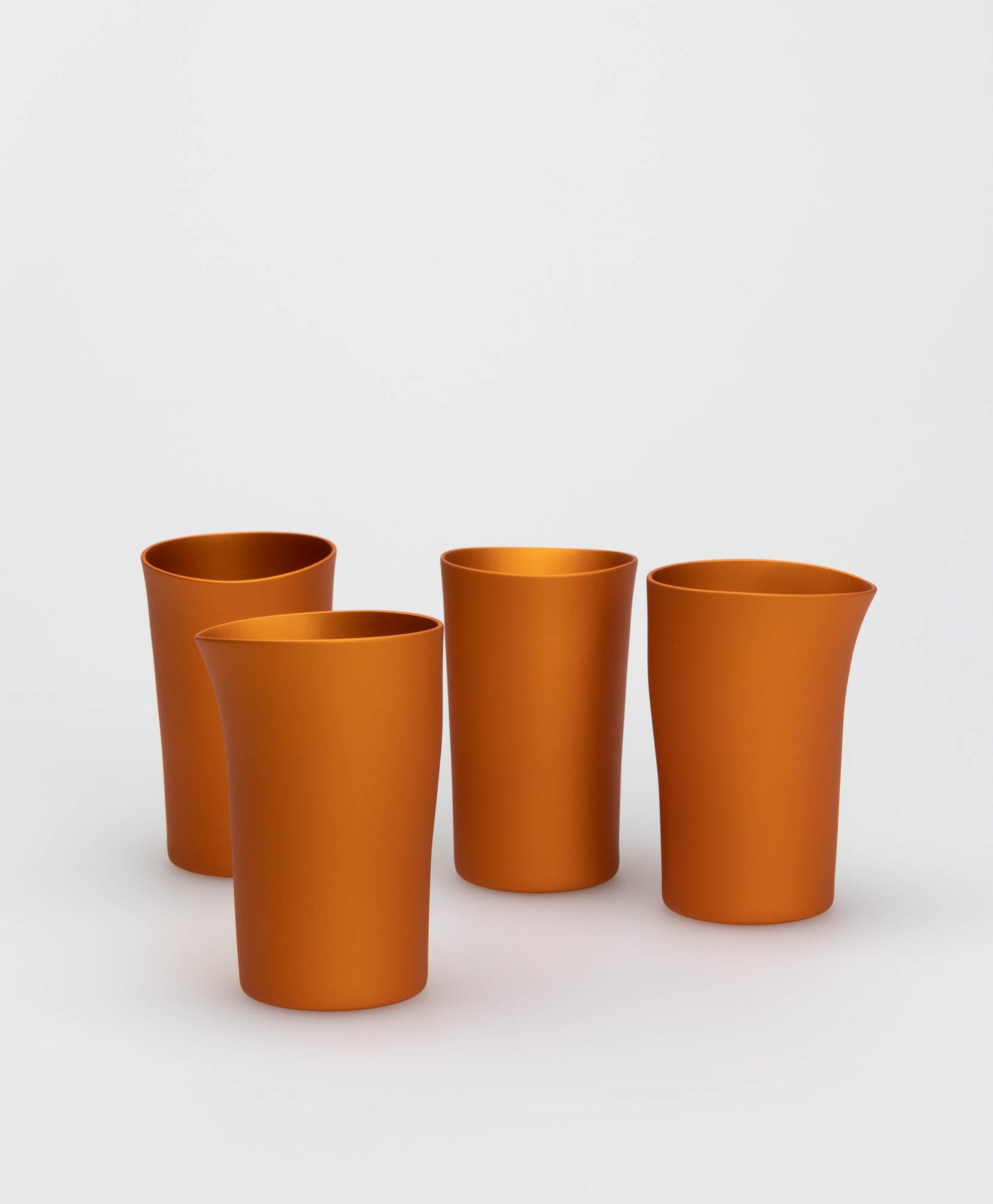 FINK AND CO - MATTE ORANGE BEAKERS - SET OF 4