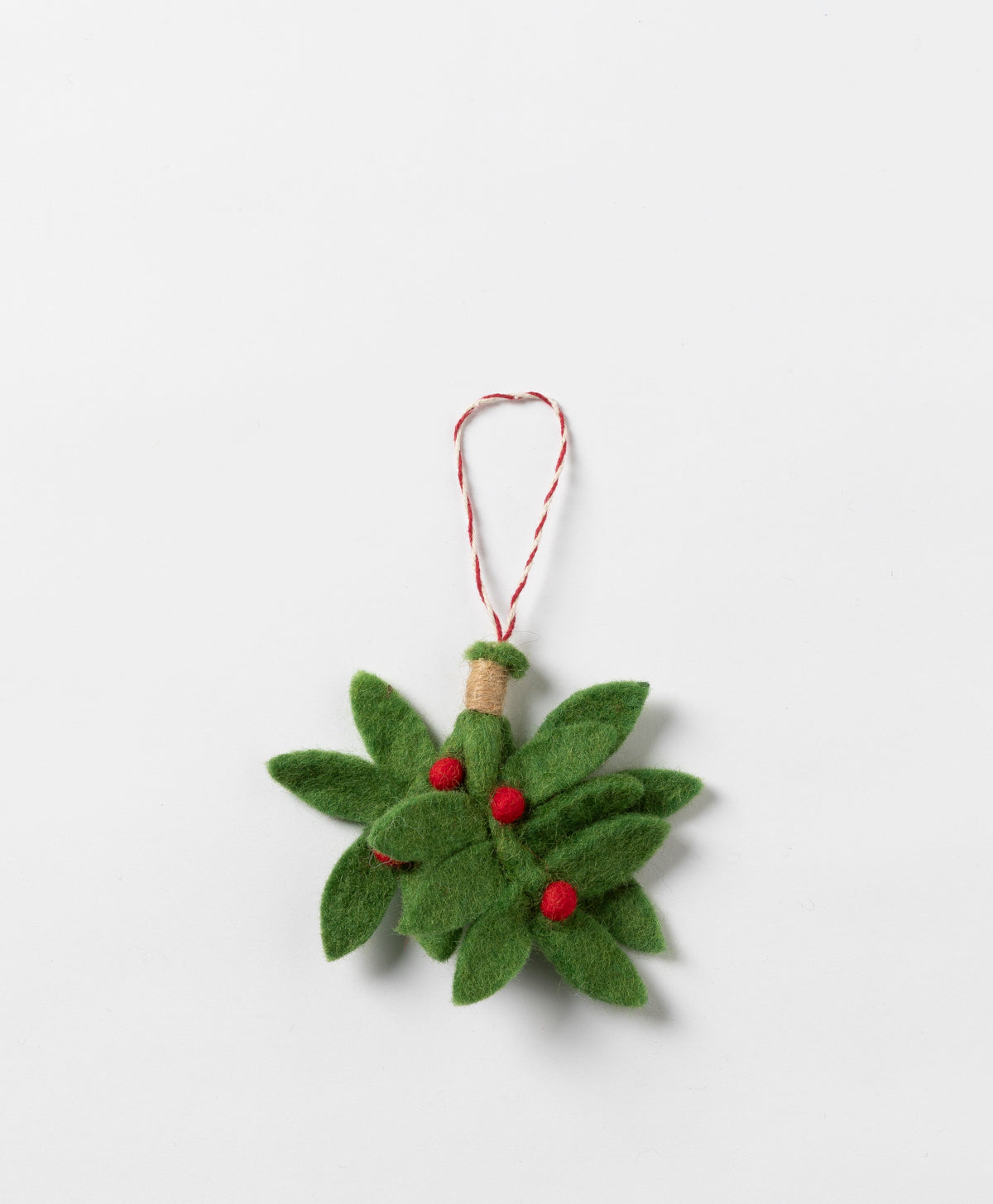 GIFTED HANDS - MISTLETOE WITH RED BERRIES DECORATION