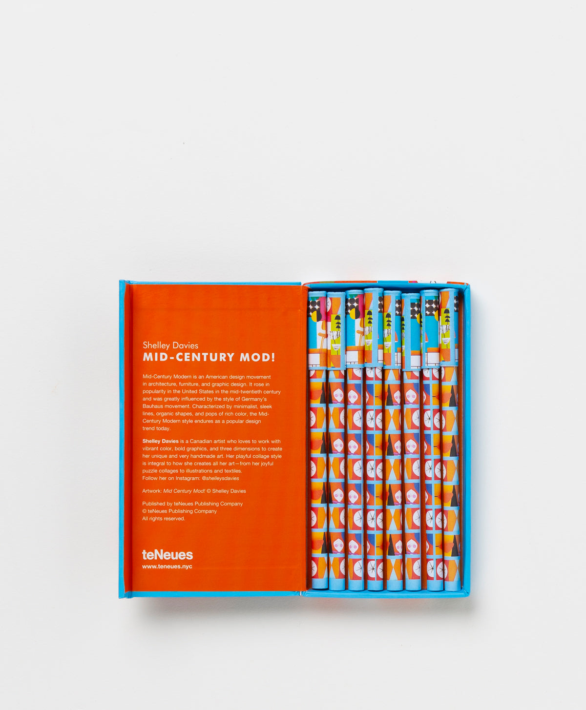 MID CENTURY MOD 8 PEN SET - SHELLEY DAVIES