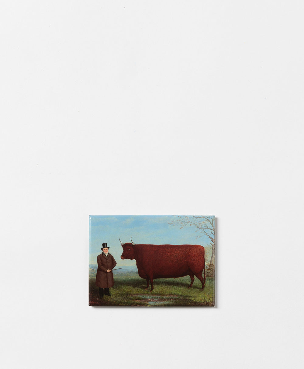 HENRY STONE AND HIS DURHAM OX - THOMAS FLINTOFF MAGNET