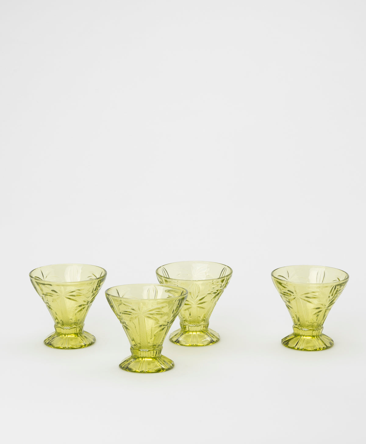 ANNABEL TRENDS - PALM TREE COCKTAIL GLASS - SET OF 4