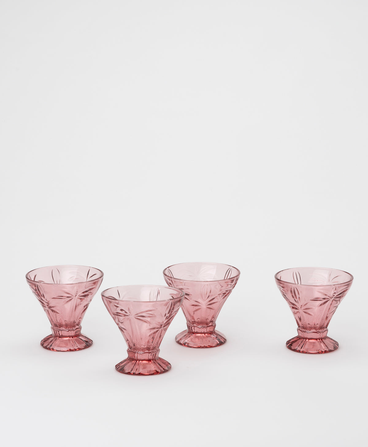 ANNABEL TRENDS - PALM TREE COCKTAIL GLASS - SET OF 4