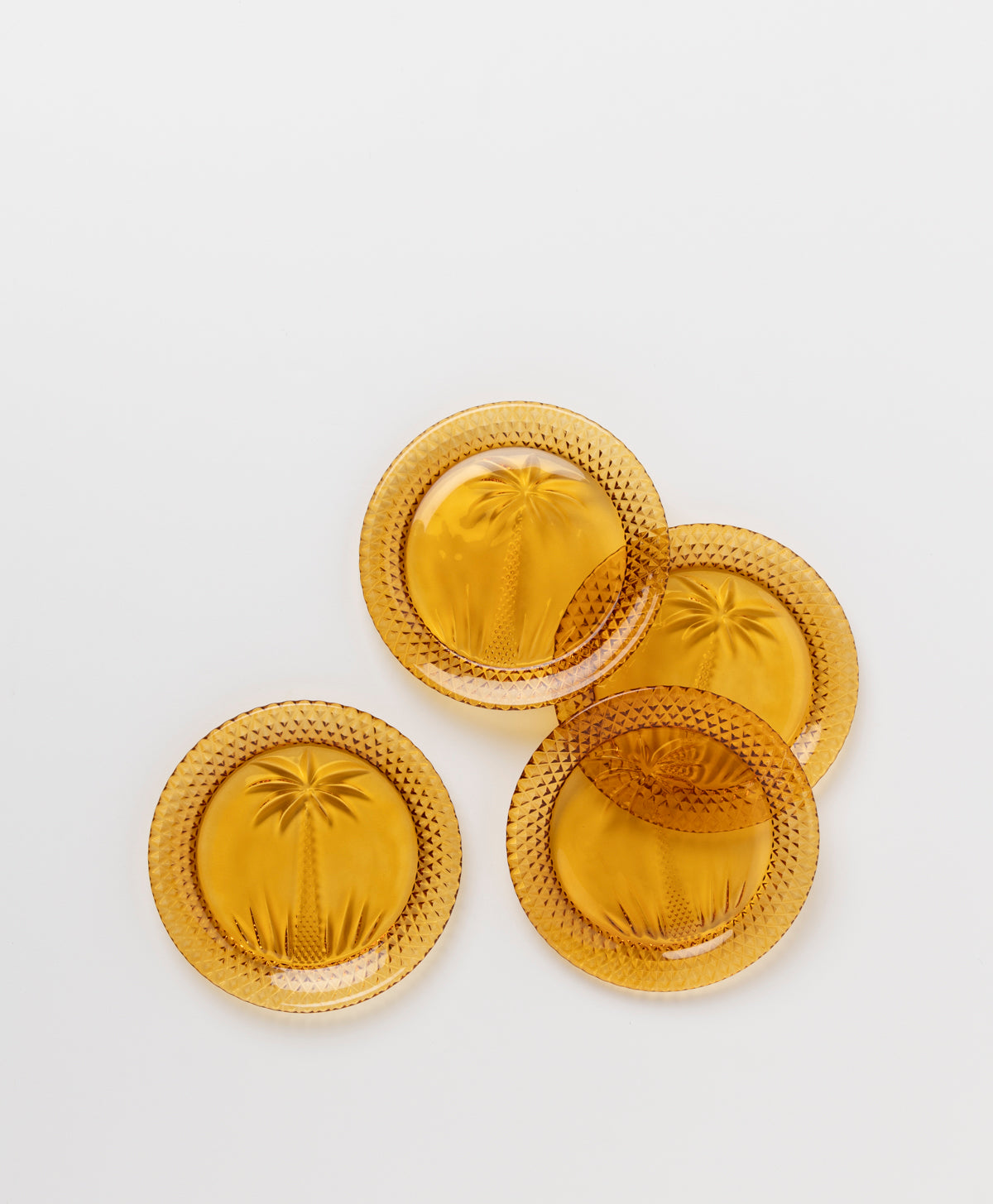ANNABEL TRENDS - PALM TREE PLATE - SET OF 4