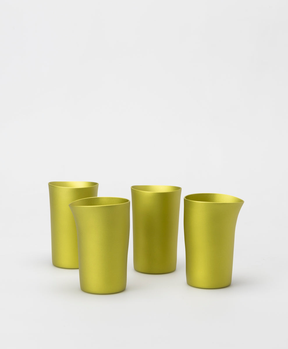 FINK AND CO - MATTE LIME BEAKERS - SET OF 4
