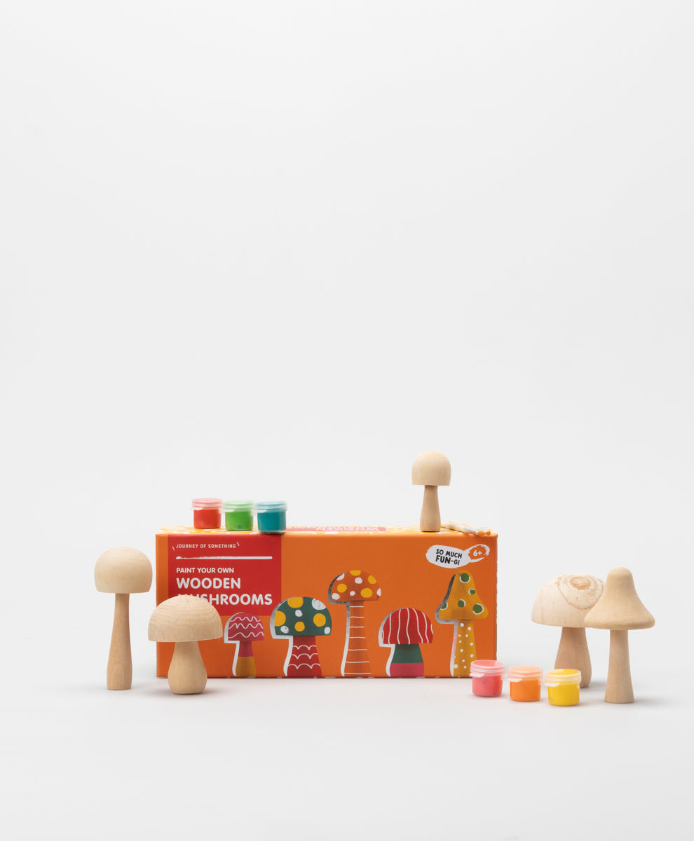 JOURNEY OF SOMETHING - PAINT YOUR OWN WOODEN MUSHROOMS