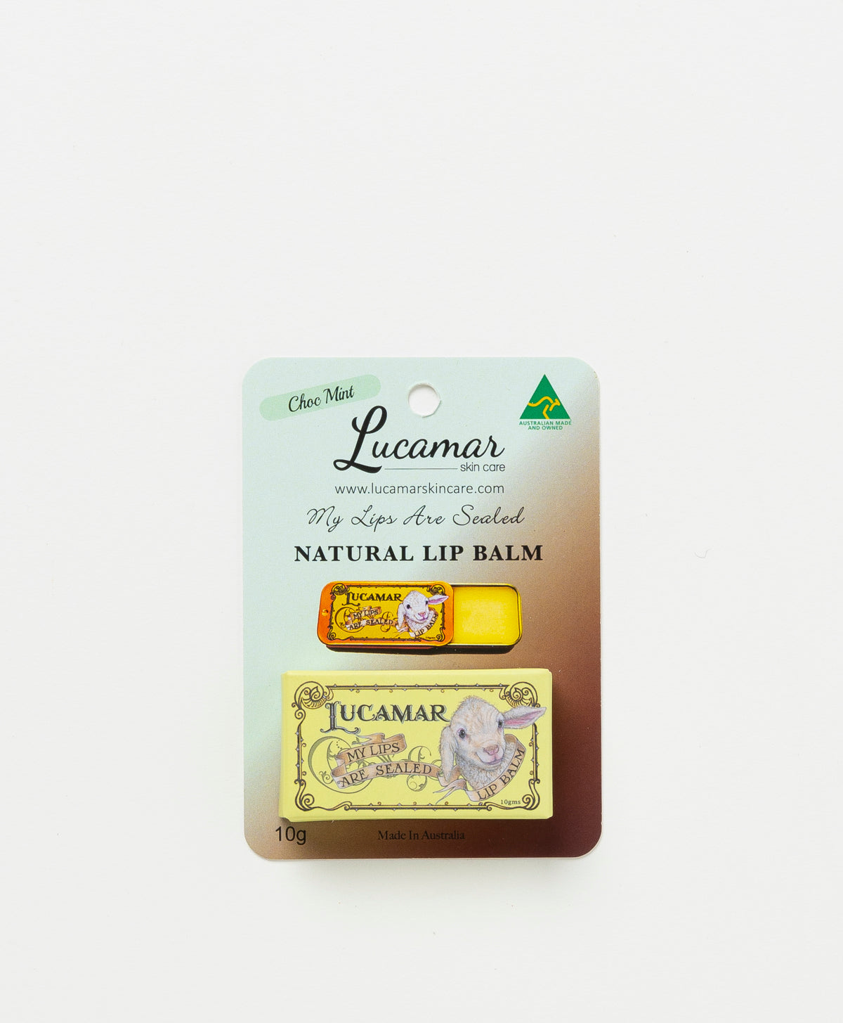 LUCAMAR SKIN CARE - CHOCMINT MY LIPS ARE SEALED LIP BALM