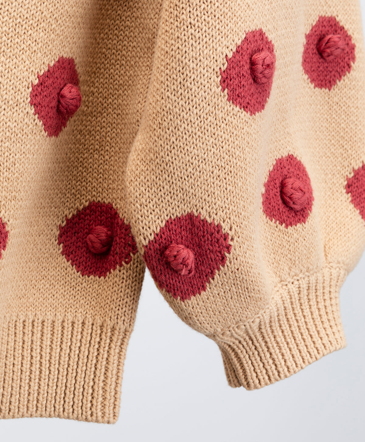 FASHION BRAND COMPANY - BEIGE NIPPLE KNIT TOP
