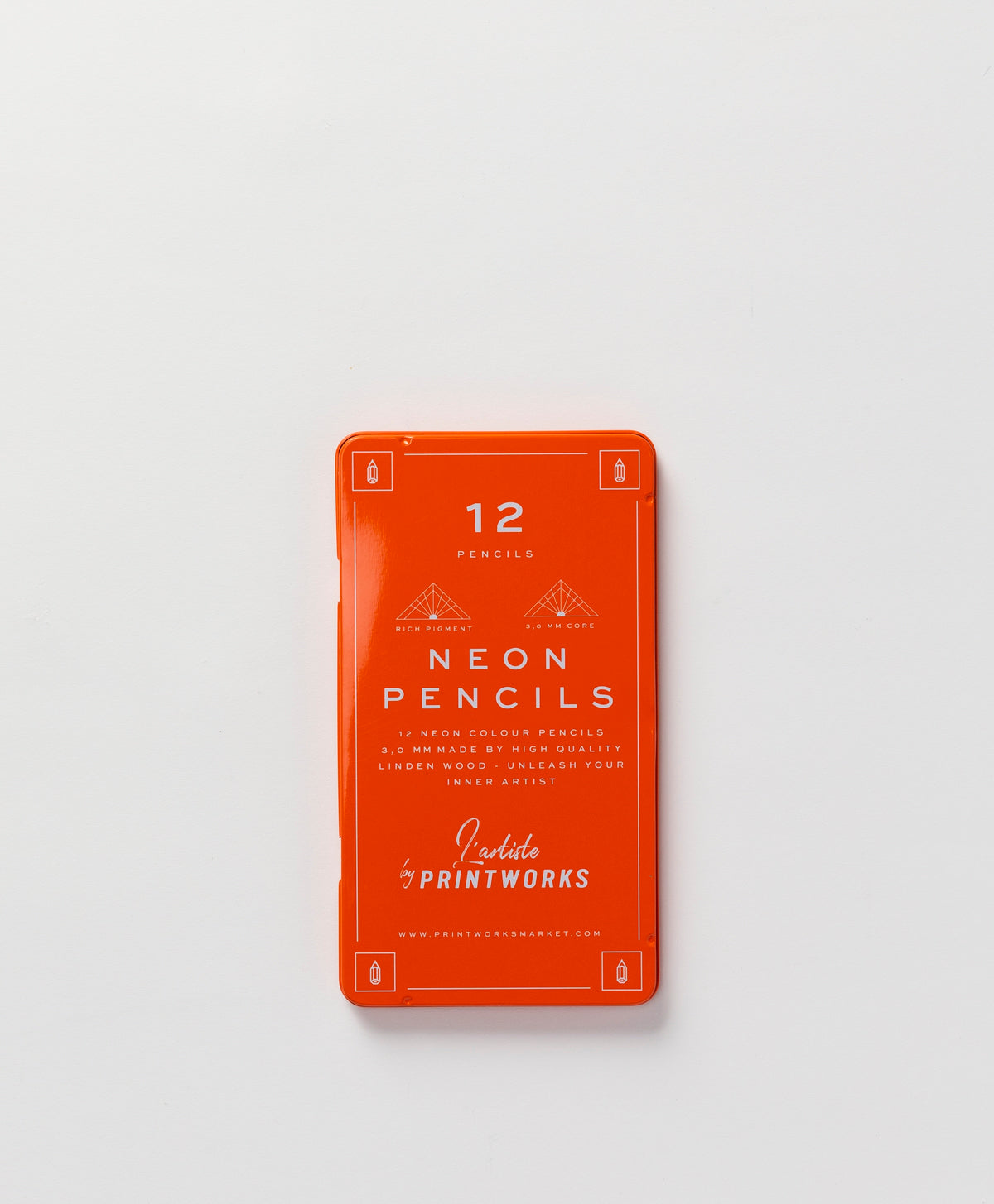PRINTWORKS - COLOUR PENCILS SET OF 12 - NEON