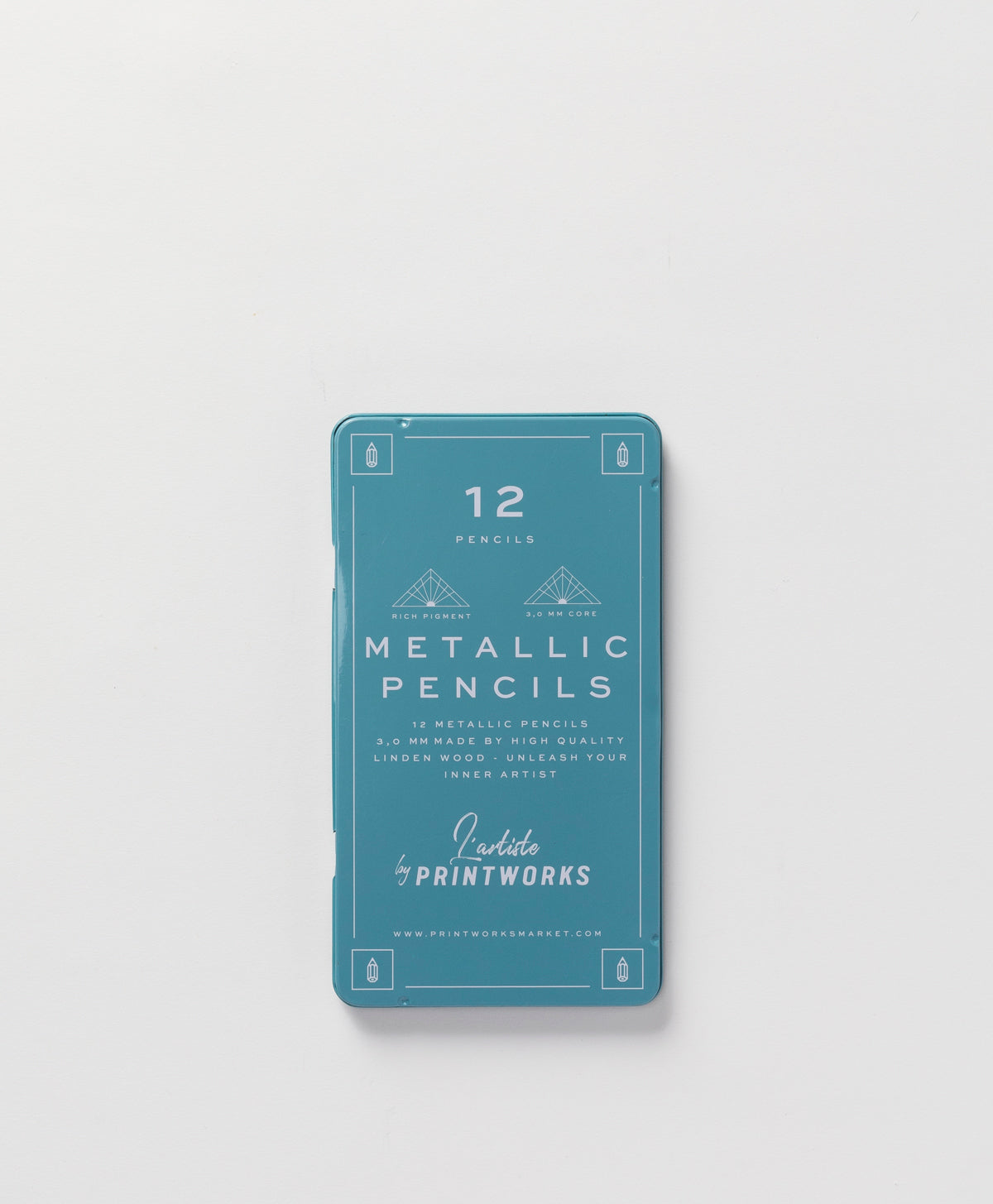 PRINTWORKS - COLOUR PENCILS SET OF 12 - METALLIC