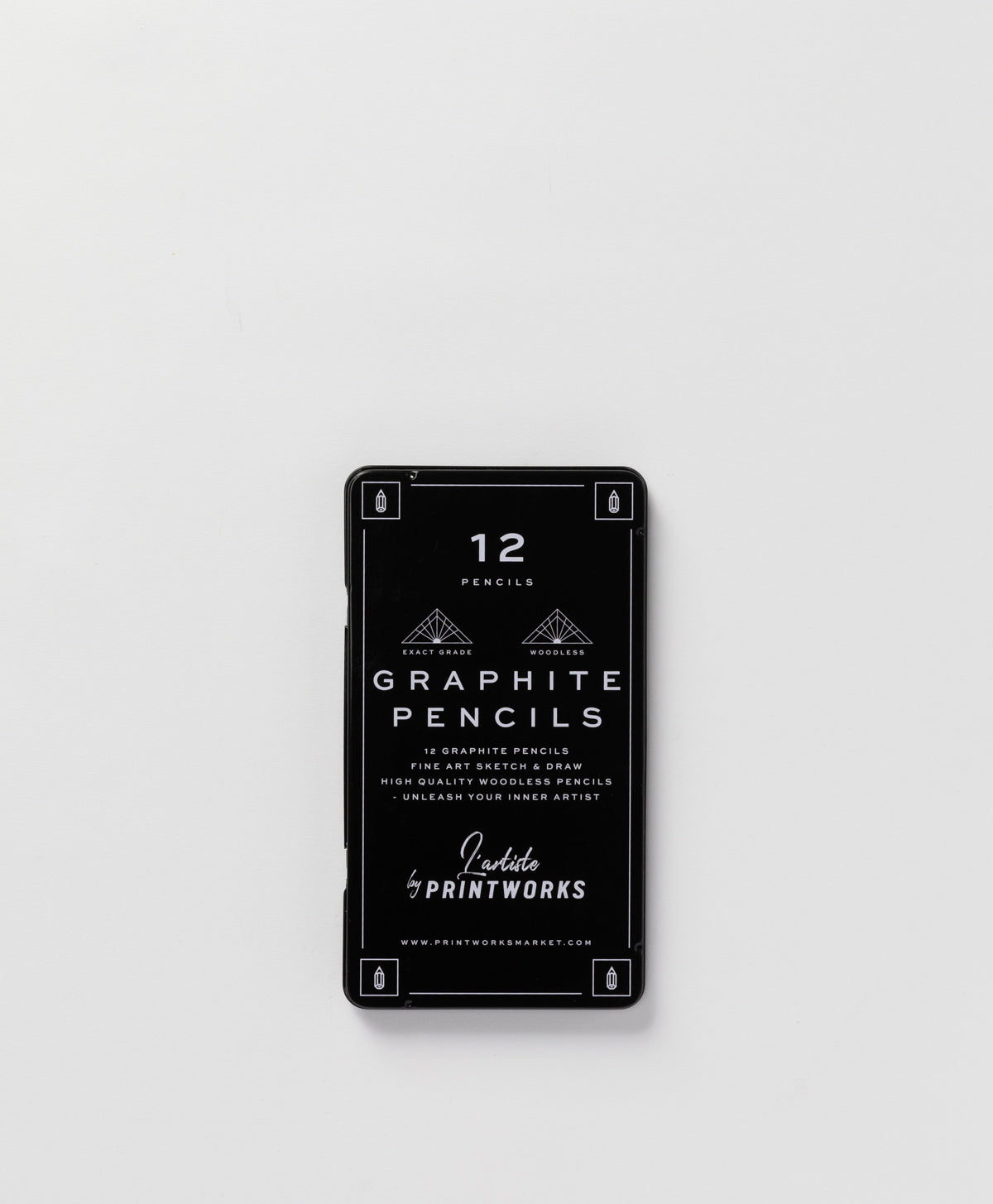 PRINTWORKS - COLOUR PENCILS SET OF 12 - GRAPHITE