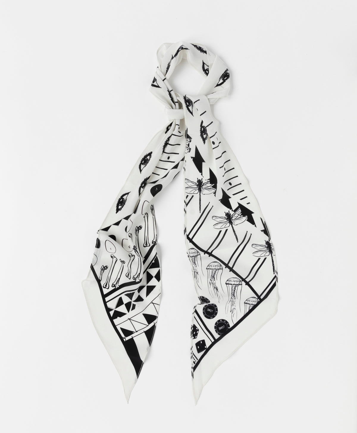 ROCKINS - IVORY CLASSIC SKINNY SCARF