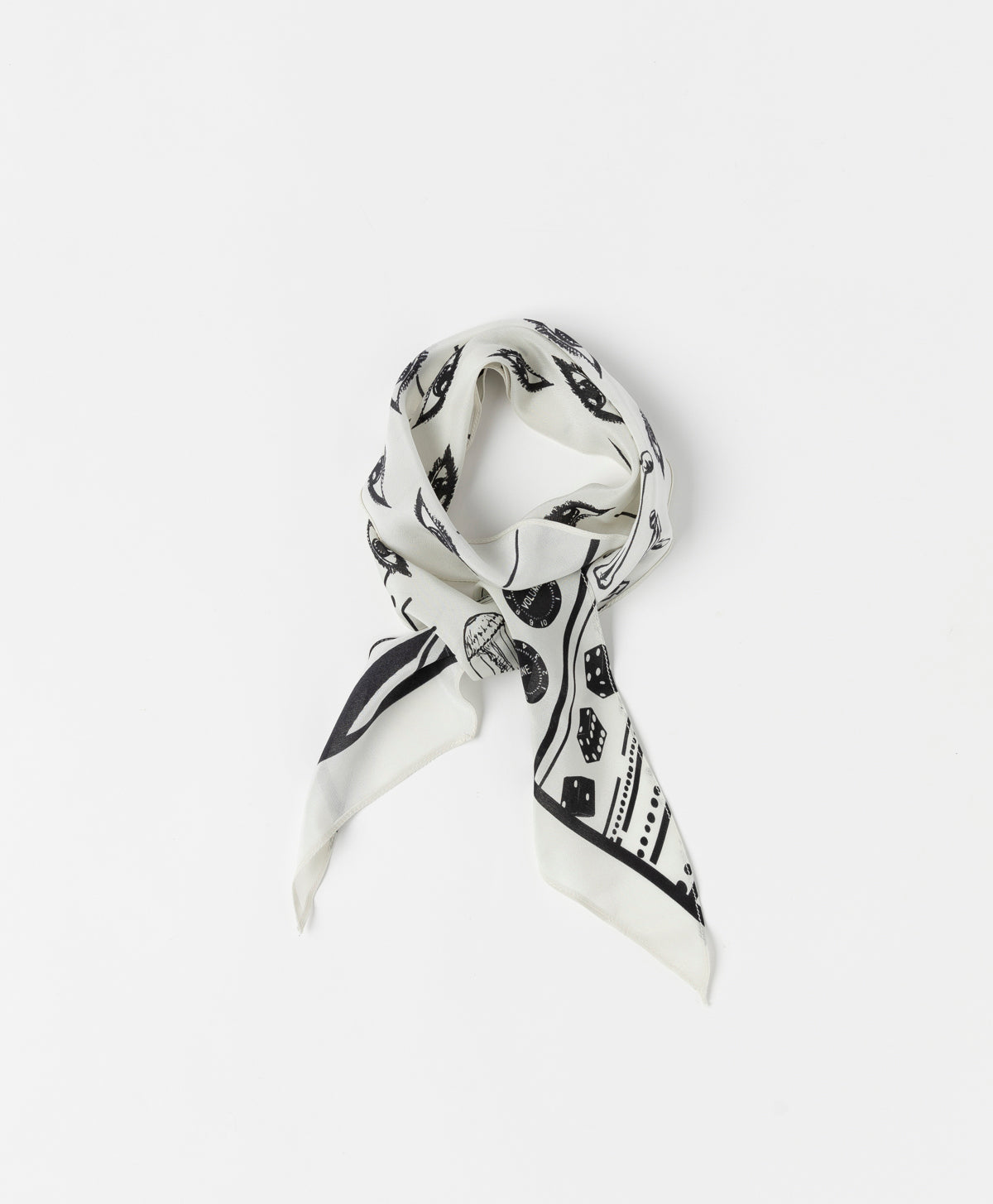 ROCKINS - IVORY SUPER SKINNY SCARF