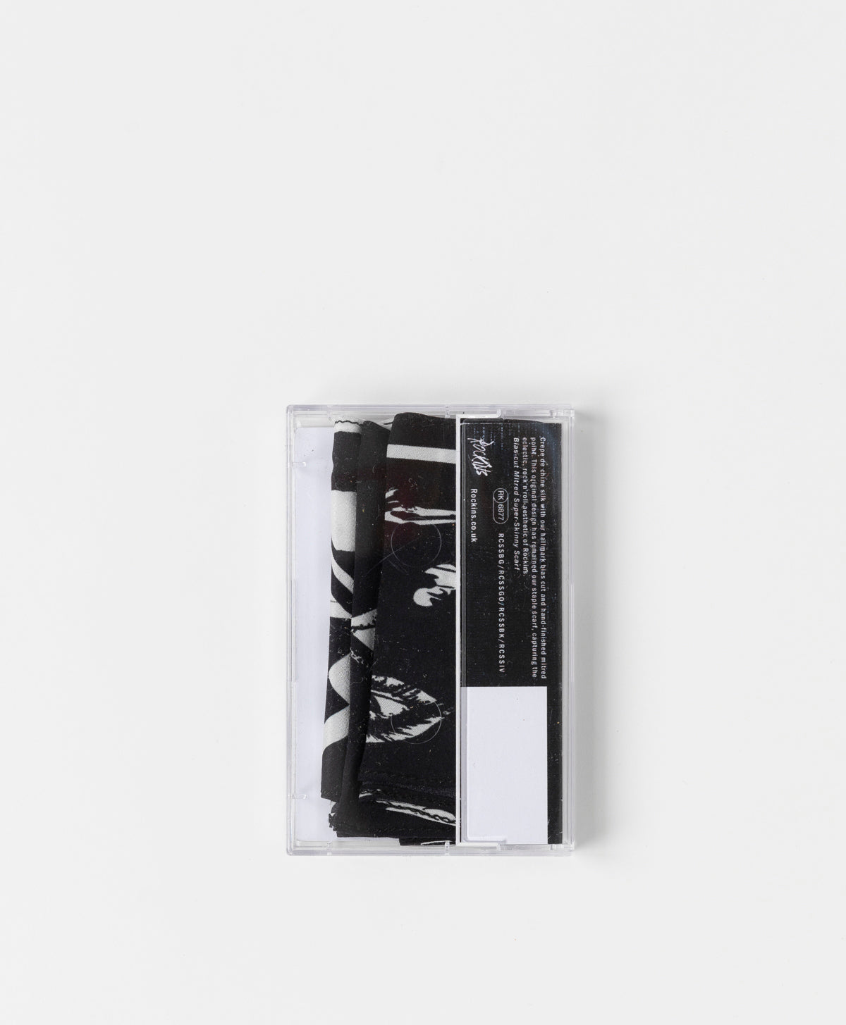 ROCKINS - BLACK SUPER SKINNY SCARF