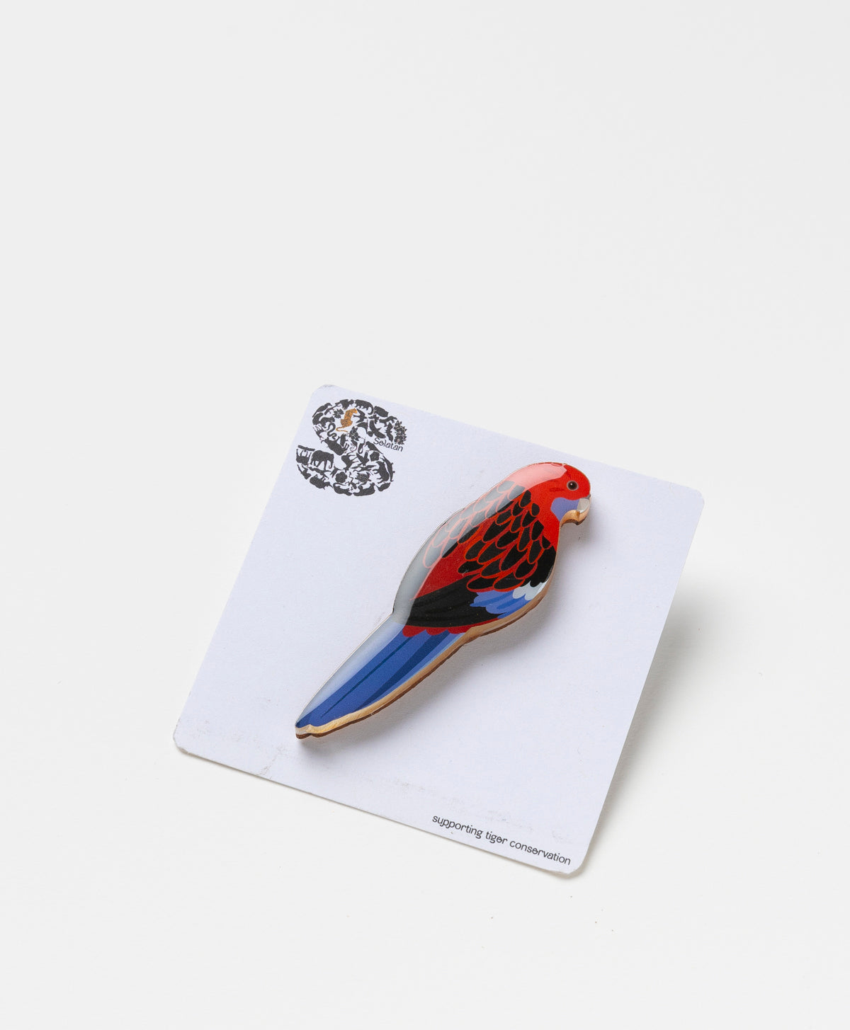 SELATAN - CRIMSON ROSELLA BROOCH