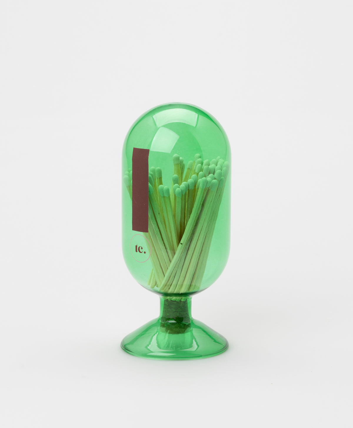TABLE COLLECTIV - SHORT EMERALD GREEN MATCHSTIX HOLDER