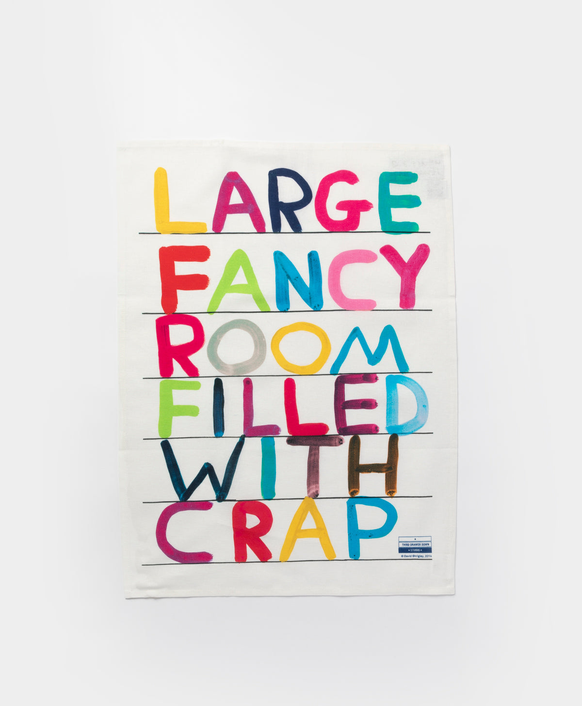THIRD DRAWER DOWN X DAVID SHRIGLEY FANCY ROOM TEA TOWEL