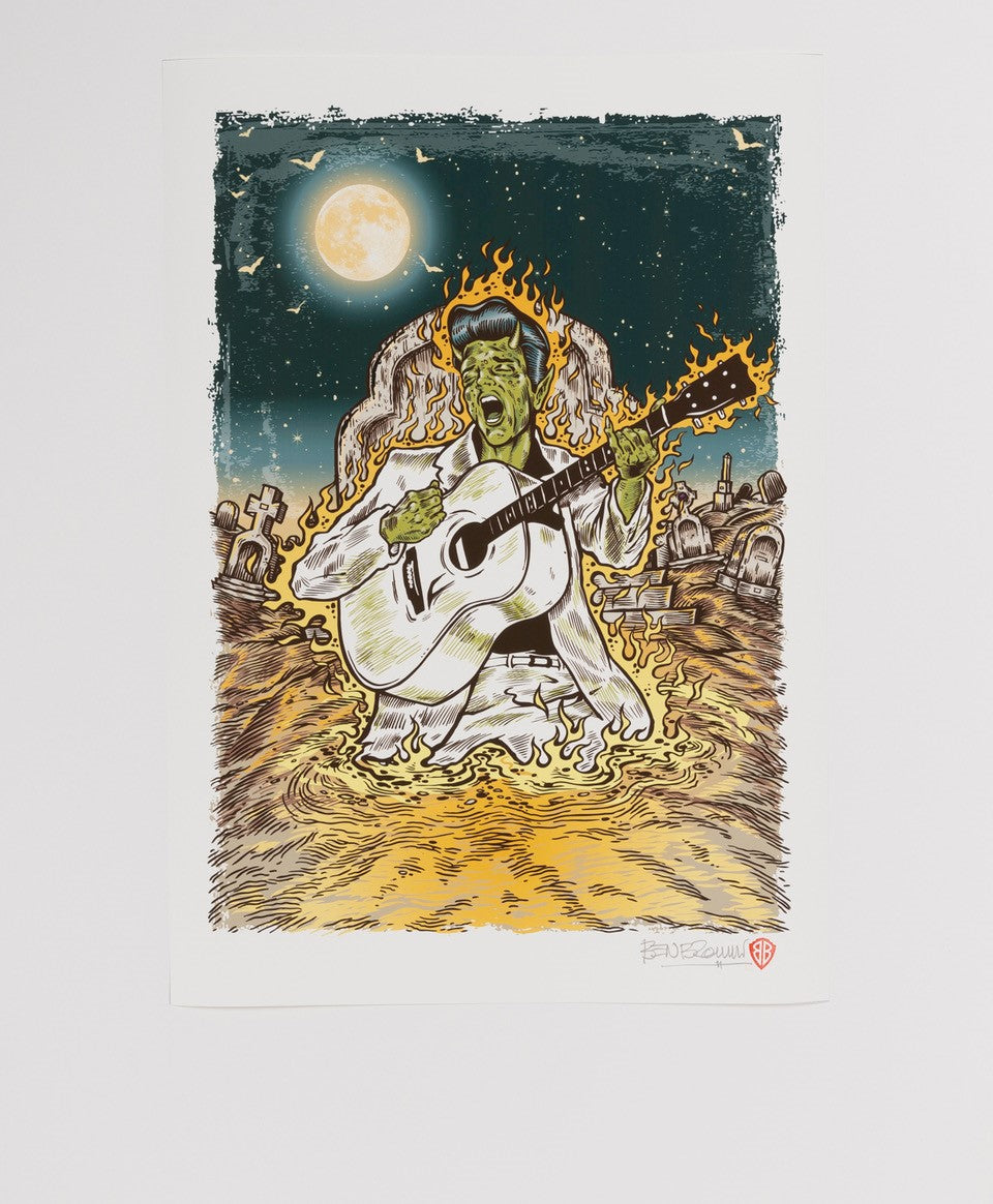 BEN BROWN - DEAD ELVIS GICLEE PRINT