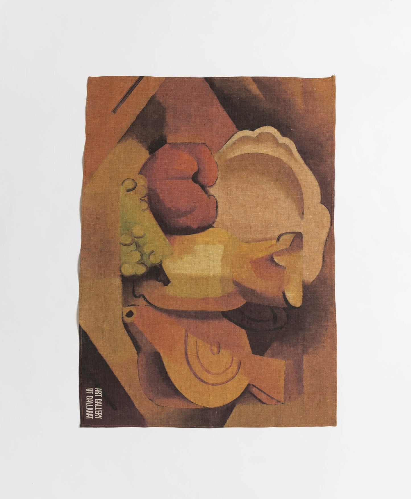 STILL LIFE WITH GRAPES BY DORRIT BLACK LINEN TEA TOWEL
